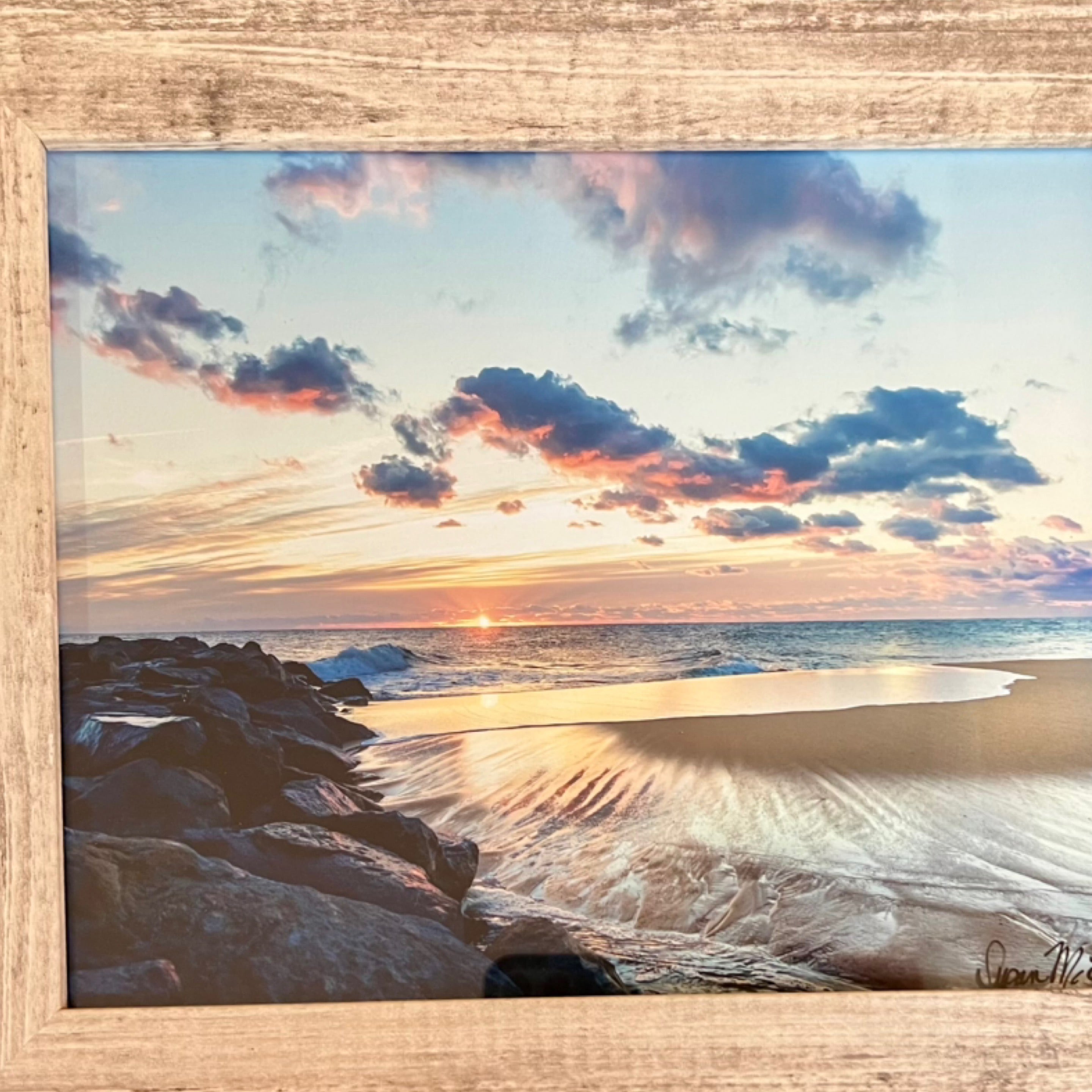 Clearance frames 8x10 Print natural colored wood herring point