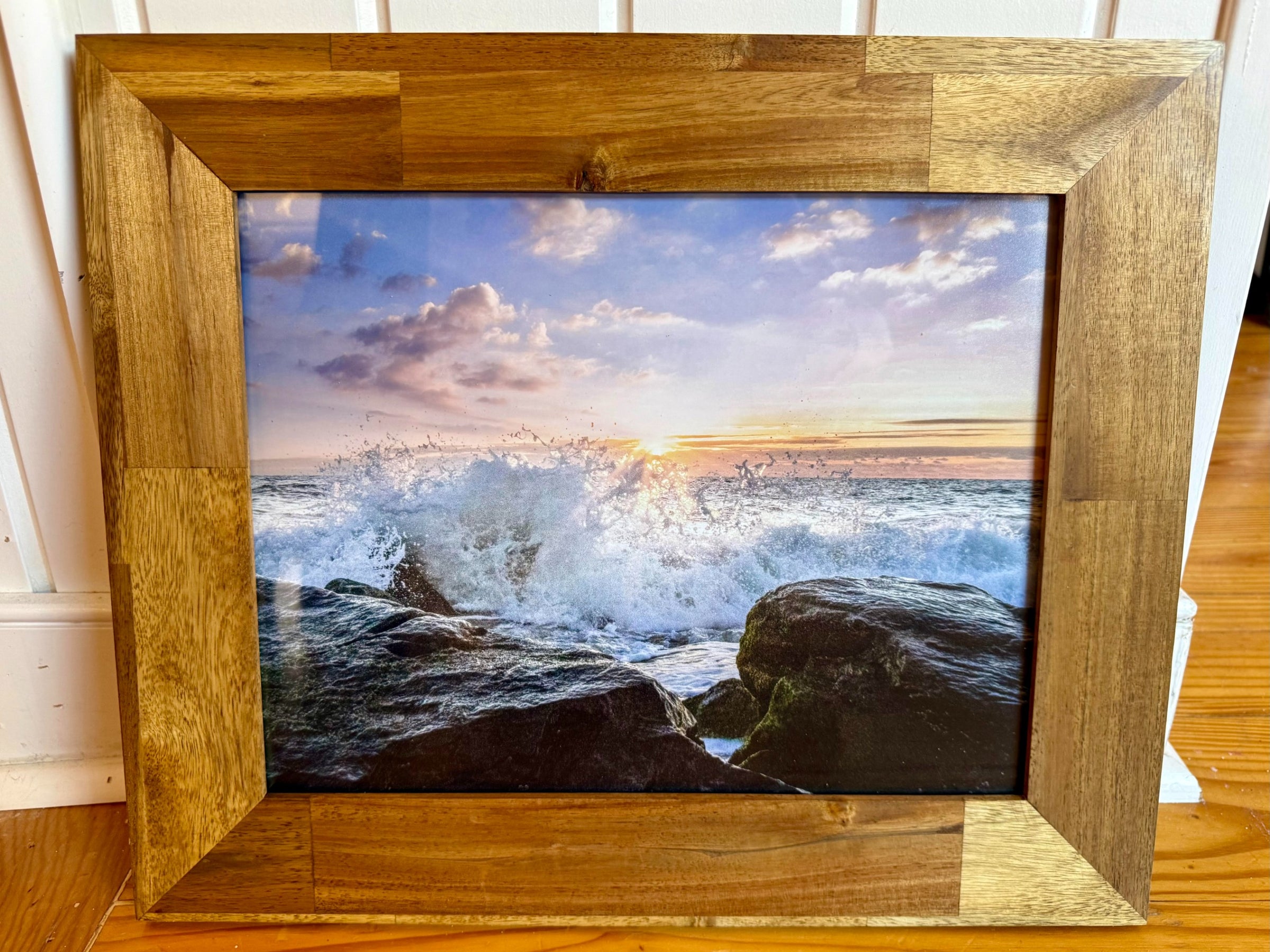 16x19 Wood Framed Print Sunrise at Herring Point's Naval Jetty